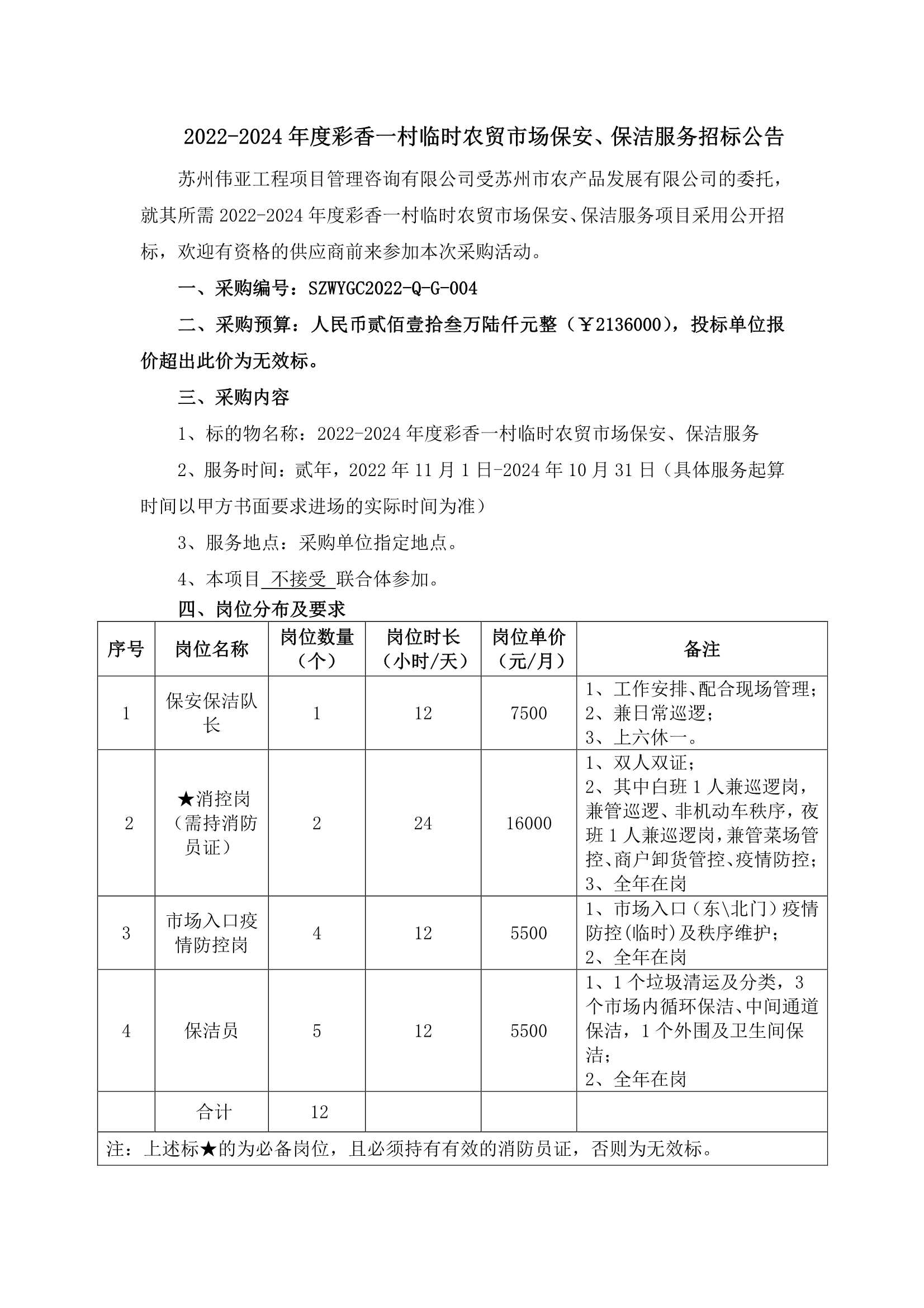 2022-2024年度彩香一村临时农贸市场保安、保洁效劳招标通告_1.Png